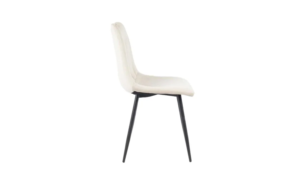 Set Masă Living Extensibilă Blat Ceramic KJT416 Alb-Cappuccino cu 4 Scaune KJC0358 Bej 7