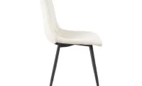 Set Masă Living Extensibilă Blat Ceramic KJT416 Alb-Cappuccino cu 4 Scaune KJC0358 Bej 7