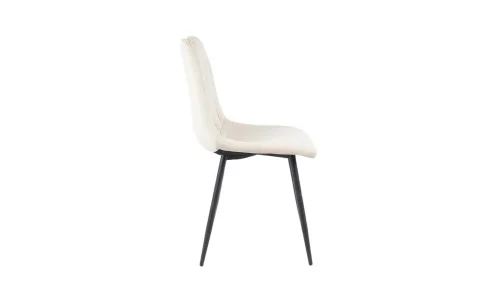 Set Masă Living Extensibilă Blat Ceramic KJT416 Alb-Cappuccino cu 4 Scaune KJC0358 Bej