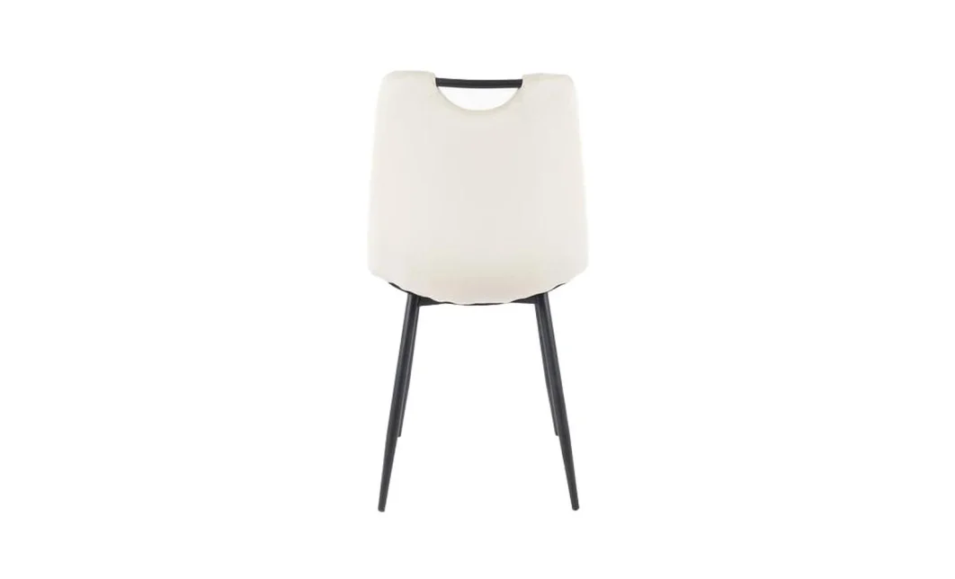 Set Masă Living Extensibilă Blat Ceramic KJT416 Alb-Cappuccino cu 4 Scaune KJC0358 Bej 8