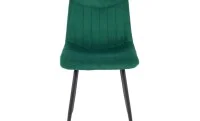 Set Masă Living Extensibilă DTM0101 Blat Ceramic Gri cu 4 Scaune Tapițate KJC0358 Verzi 4