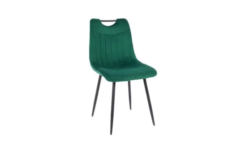 Set Masă Living Extensibilă DTM0101 Blat Ceramic Gri cu 4 Scaune Tapițate KJC0358 Verzi