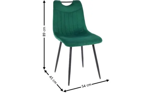 Set Masă Living Extensibilă DTM0101 Blat Ceramic Gri cu 4 Scaune Tapițate KJC0358 Verzi
