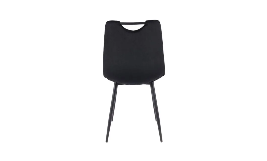 Set Masă Living Extensibilă Blat Ceramic KJT416 Alb-Cappuccino cu 4 Scaune KJC0358 Negre 8