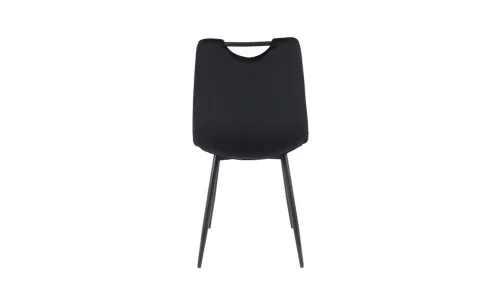 Set Masă Living Extensibilă Blat Ceramic KJT416 Alb-Cappuccino cu 4 Scaune KJC0358 Negre