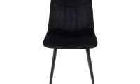 Set Masă Living Extensibilă KJT546 Gri cu 4 Scaune Tapițate KJC0358 Negre 9