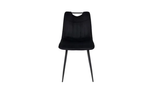 Set Masă Living Extensibilă KJT546 Gri cu 4 Scaune Tapițate KJC0358 Negre