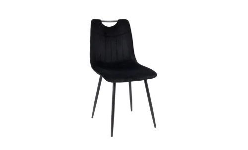 Set Masă Living Extensibilă KJT546 Gri cu 4 Scaune Tapițate KJC0358 Negre