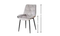 Set Masă Living Extensibilă KJT417 Albă cu 4 Scaune KJC0357 Bej 6