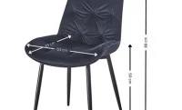 Set Masă Living Extensibilă DTM0101CS Bej cu 4 Scaune KJC0357 Negre