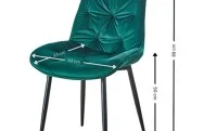 Set Masă Living Extensibilă Blat Ceramic KJT416 Alb-Cappuccino cu 4 Scaune KJC0357 Verzi