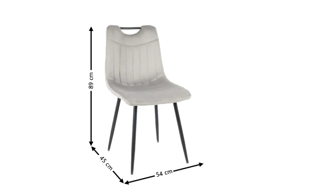 Set Masă Living Extensibilă DTM0101 CS Bej cu 4 Scaune KJC0358 Gri