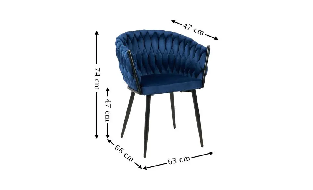 Set Masă Living Extensibilă CT163 Blat Ceramic Alb cu 4 Scaune KJC11 Albastre 6
