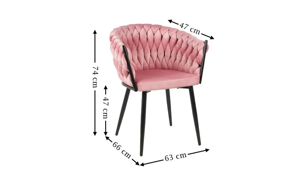 Set Masă Living Extensibilă CT163 Blat Ceramic Alb cu 4 Scaune KJC11 Roz 6