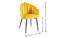 Scaun Living KJC113 Galben 2