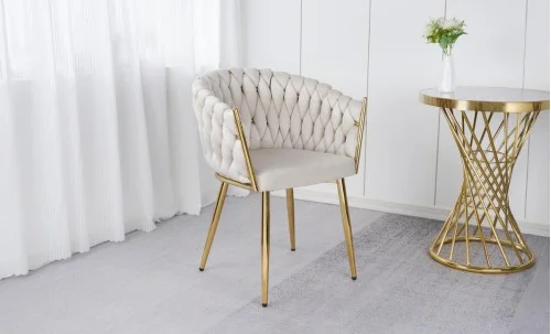 Scaun Living Tapitat KJC12 Bej