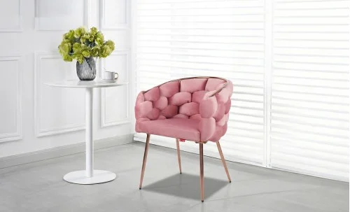 Scaun Living Tapitat KJC17 Roz