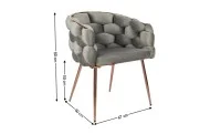 Scaun Living Tapitat KJC17 Gri