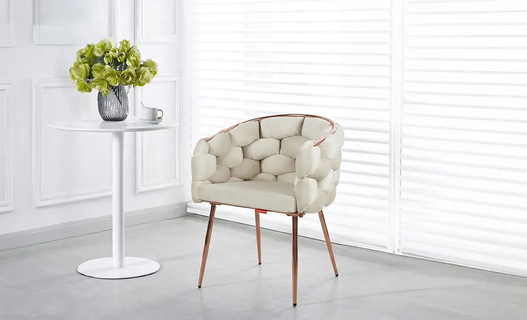 Scaun Living Tapitat KJC17 Bej 