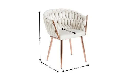 Scaun Living Tapitat KJC16 Bej