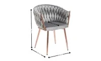 Scaun Living Tapitat KJC16 Gri