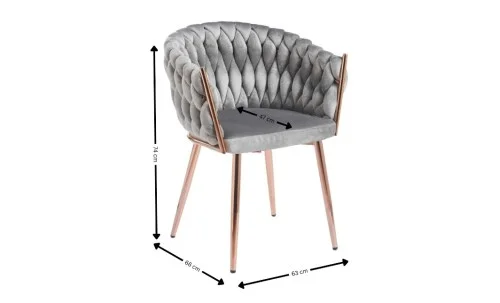 Scaun Living Tapitat KJC16 Gri