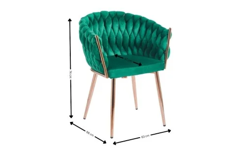 Scaun Living Tapitat KJC16 Verde