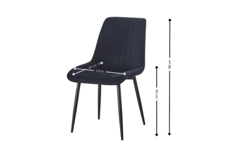 Set Masă Living Extensibilă Blat Ceramic KJT416 Alb-Cappuccino cu 4 Scaune KJC176 Negre