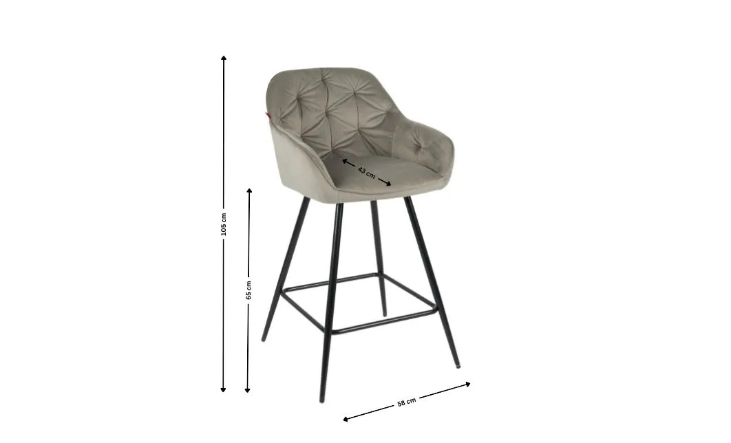 Scaun Bar KJC275 Gri 6