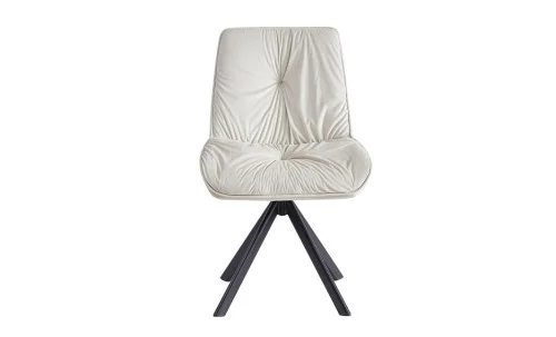 Set Masă Living Extensibilă KJT546 Gri cu 4 Scaune Tapițate KJC356 Bej
