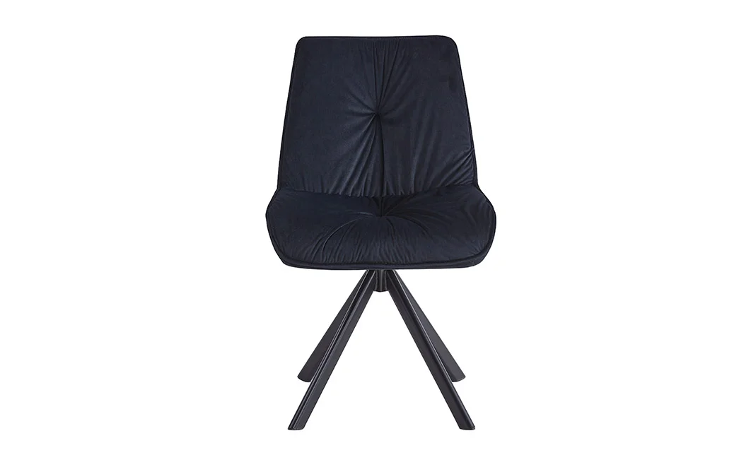 Set Masă Living Extensibilă CT241 Blat Sticlă Securizată Neagră cu 6 Scaune KJC356 Negre