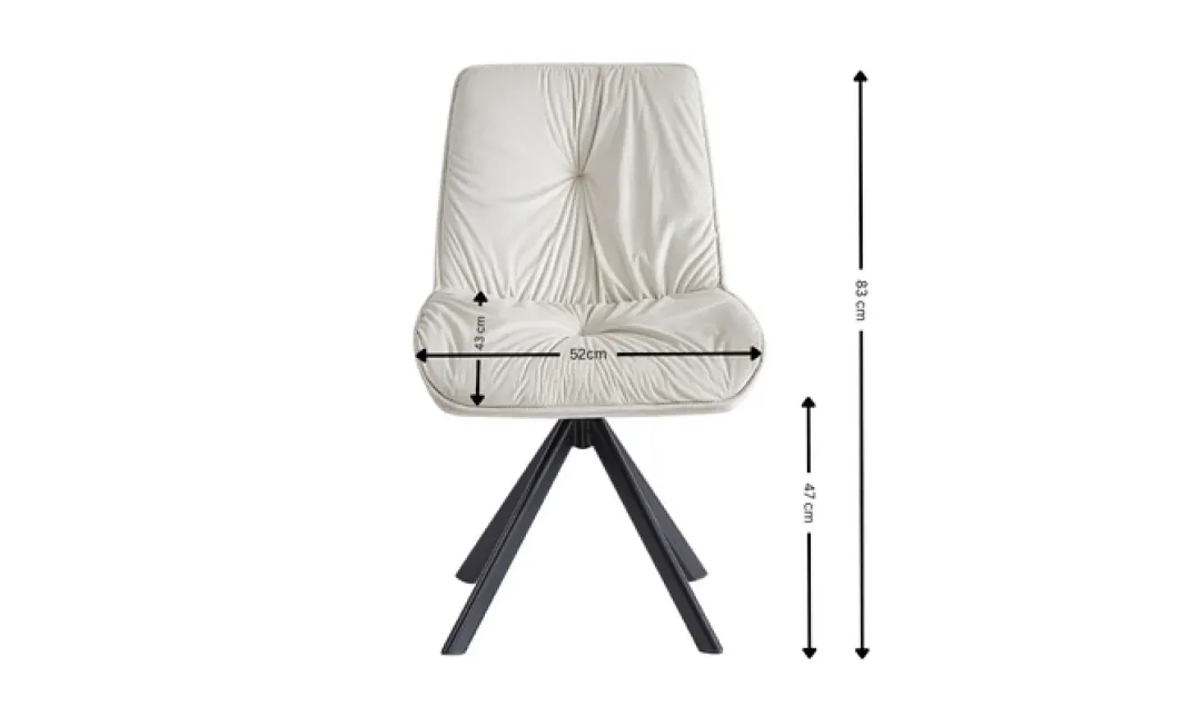 Set Masă Living Extensibilă DTM0101CS Bej cu 6 Scaune Tapițate KJC356 Bej 9