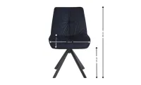 Set Masă Living Extensibilă Blat Ceramic KJT416 Alb-Cappuccino cu 4 Scaune KJC0356 Negre