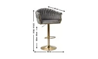 Scaun Bar KJC362 Gri 3