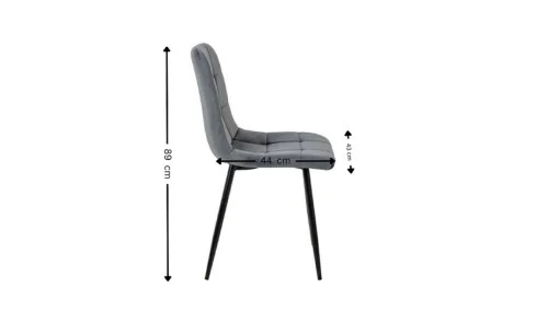 Set Masă Living Extensibilă KJT546 Gri cu 4 Scaune KJC37 Gri