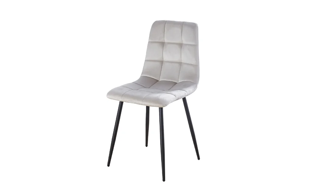 Set Masă Living Extensibilă DTM0101 Blat Ceramic Gri cu 4 Scaune Tapițate KJC37 Bej 4