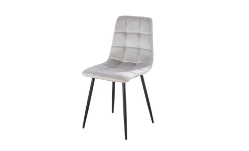Set Masă Living Extensibilă DTM0101 Blat Ceramic Gri cu 4 Scaune Tapițate KJC37 Bej