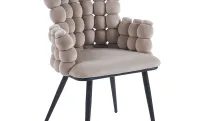 Scaun Living Tapitat KJC374 Bej 2