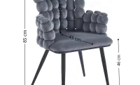 Scaun Living Tapitat KJC374 Gri