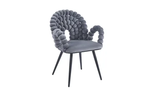 Scaun Living Tapitat KJC376 Gri