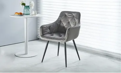 Scaun Living Tapitat KJC38 Gri