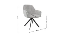 Scaun Living Tapitat KJC3846 Gri 1