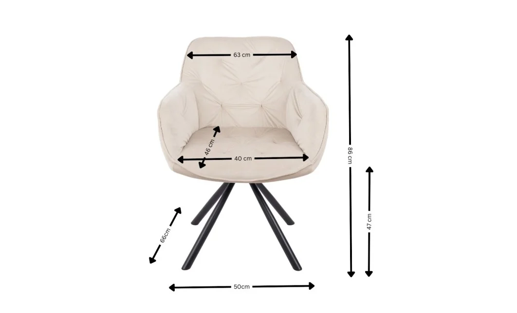 Scaun Living Tapitat KJC3849, Bej 1