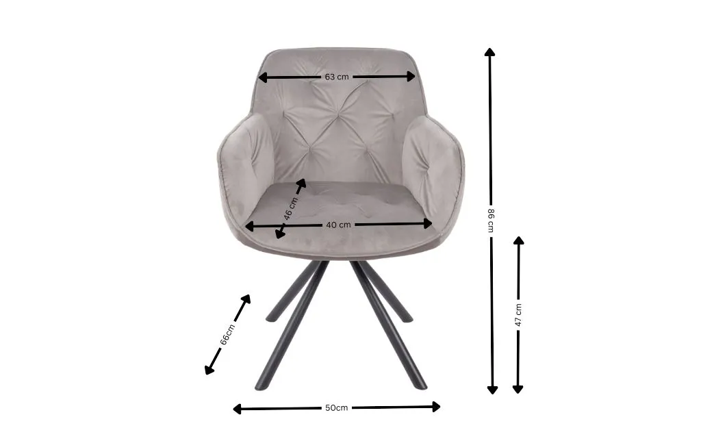 Scaun Living Tapitat KJC3849, Gri 1