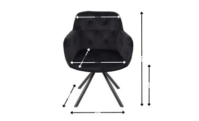 Scaun Living Tapitat KJC3849,  Negru