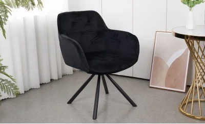 Scaun Living Tapitat KJC3849,  Negru