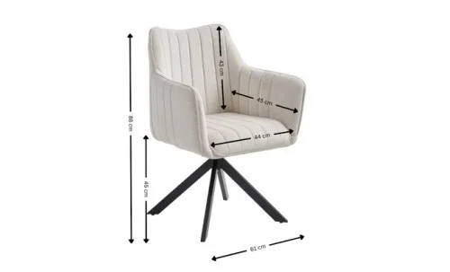 Set Masă Living Extensibilă KJT382 Gri cu 6 Scaune KJC385 Bej