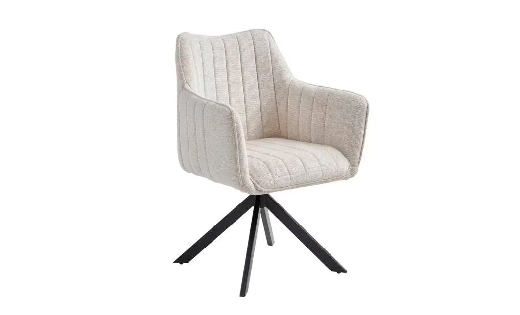 Set Masă Living Extensibilă KJT382 Gri cu 6 Scaune KJC385 Bej 2