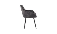 Set Masă Living Extensibilă Blat Ceramic KJT416 Alb-Cappuccino cu 4 Scaune KJC4343 Gri Deschis