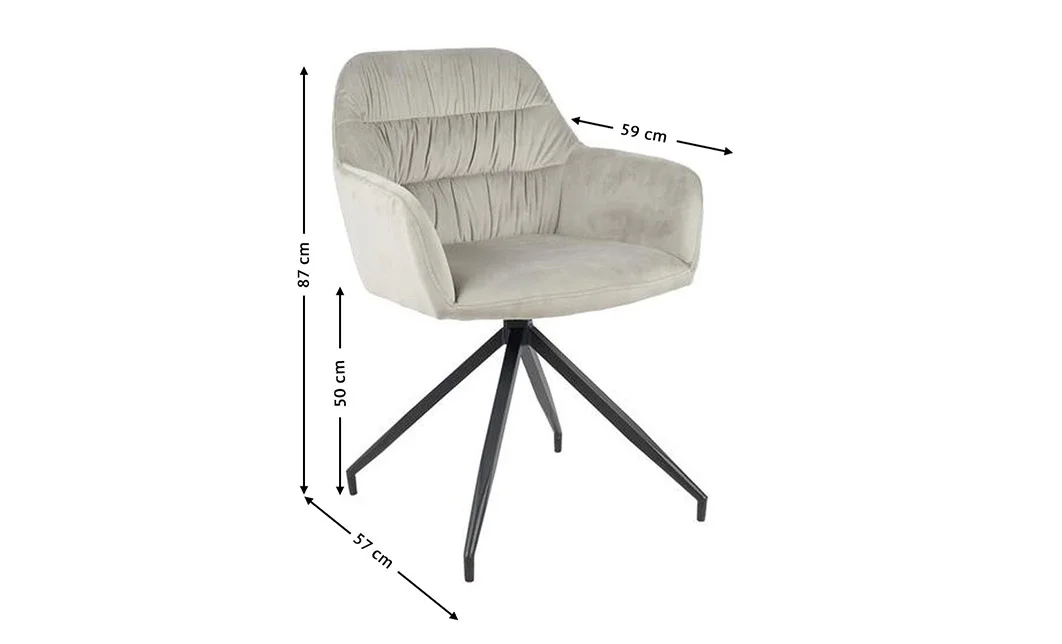Scaun Living Tapitat KJC4345 Gri 1